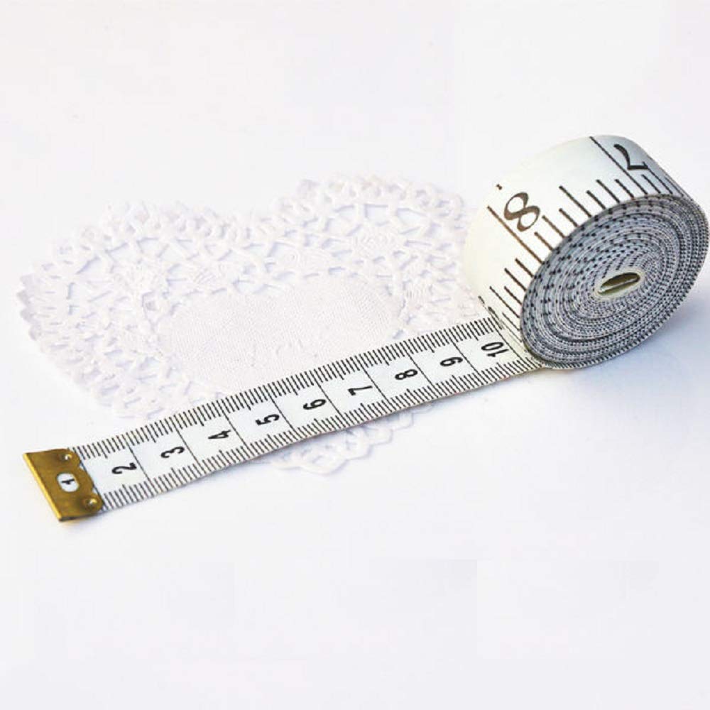 GDMINLO_Soft_Tape_Measure_Double_Scale_Body_Sewing_Flexible_Tailor_Craft_Vinyl_Ruler_for_Weight_Loss_Medical_Body_Measurement,_Has_Centimetre_Scale_on_Reverse_Side_60-inch（White）