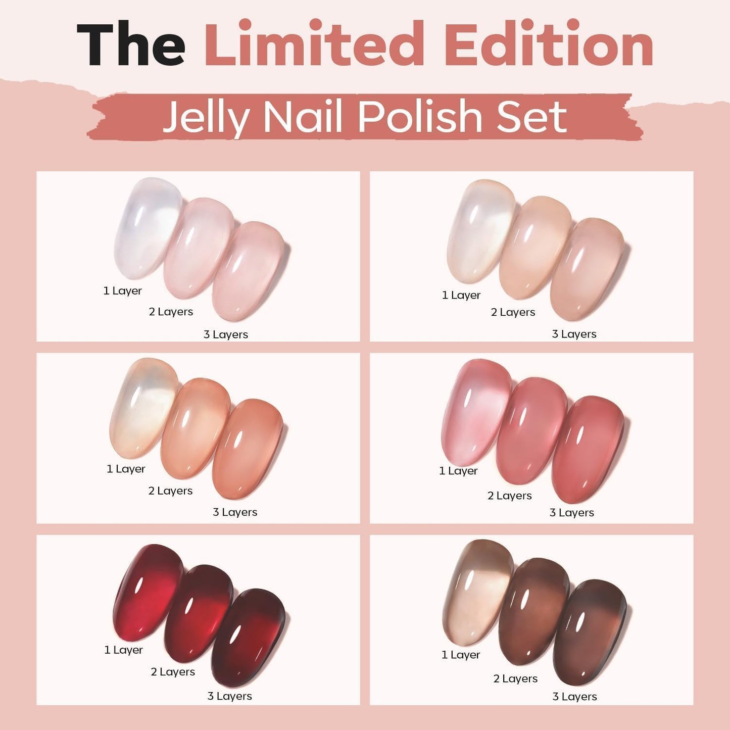 modelones_Jelly_Nail_Polish_6_Colors,_Sheer_Nude_Mini_Nail_Polish_Set_Red_Pink_Brown_Quick_Dry_Spring_Summer_Fingernail_Polish_for_DIY_Nail_Art_Salon_Home_Gift_for_Women_Girl