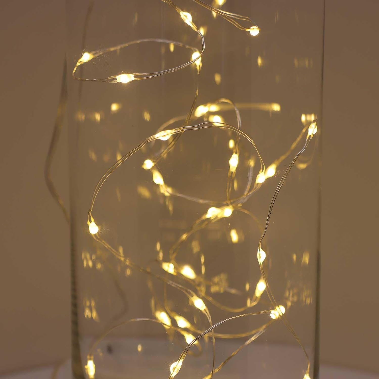 QBIS_Warm_White_Fairy_Lights_Battery_Operated_With_Timer_Mode,_40_Micro_LED_for_Mason_Jars,_6.5ft_Silver_Wire_Indoor_Use