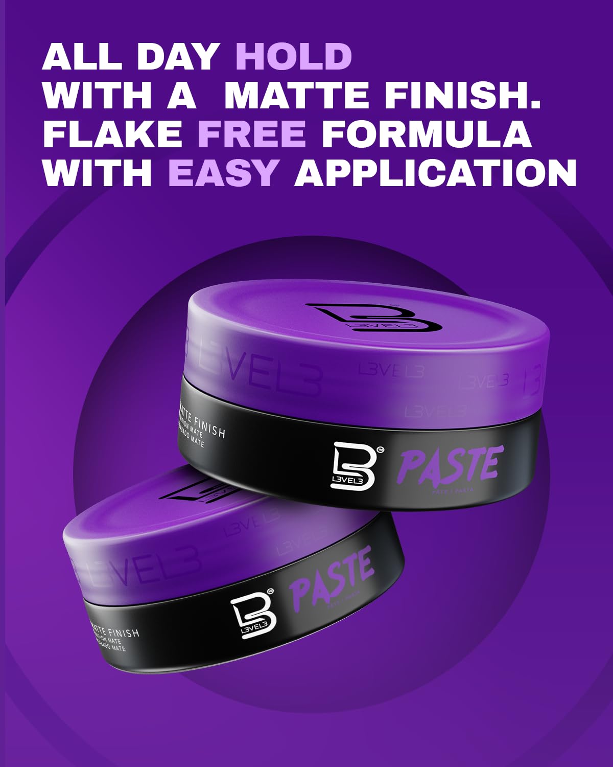 L3_-_Level_3_Paste_-_Long-Lasting_Hold_-_Improves_Strength_and_Volume_of_Hair_-_Protects_Against_Hair_Damage_-_Level_Three_Men_Styling_Product_(150_ML,_Paste)