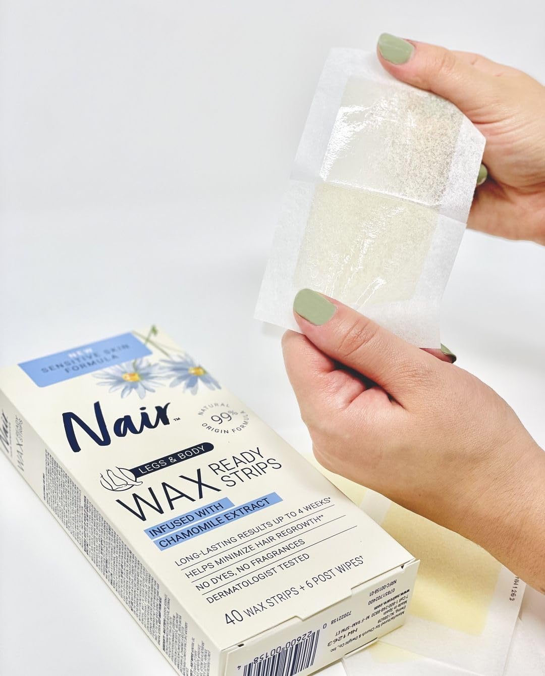Nair_Sensitive_Hair_Remover_Wax_Ready_Strips,_Face_and_Bikini_Hair_Removal_Wax_Strips,_40_Count