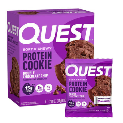 Quest_Nutrition_Double_Chocolate_Chip_Protein_Cookie,_15g_Protein,_1g_Sugar,_3g_Net_Carbs,_Keto_Friendly,_High_Protein,_Low_Carb;_4_Count