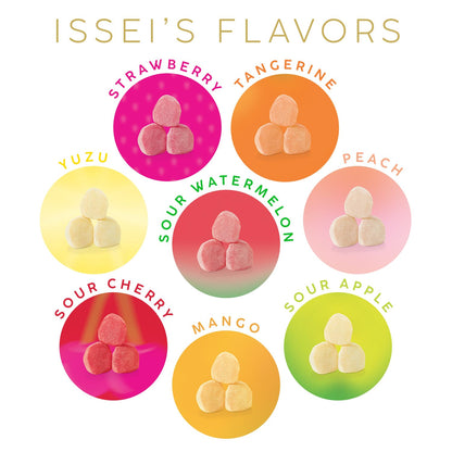 ISSEI_Strawberry_Mochi_Gummies_Chewy_Candy_|_Pillowy_Soft_|_Dye-Free_|_Gluten-Free_|_Gelatin-Free_|_Plant-Based_|_Non-GMO_|_No_Artificial_Flavors_or_Colors_|_Award_Winning_Japanese_Candy_|_2_Oz