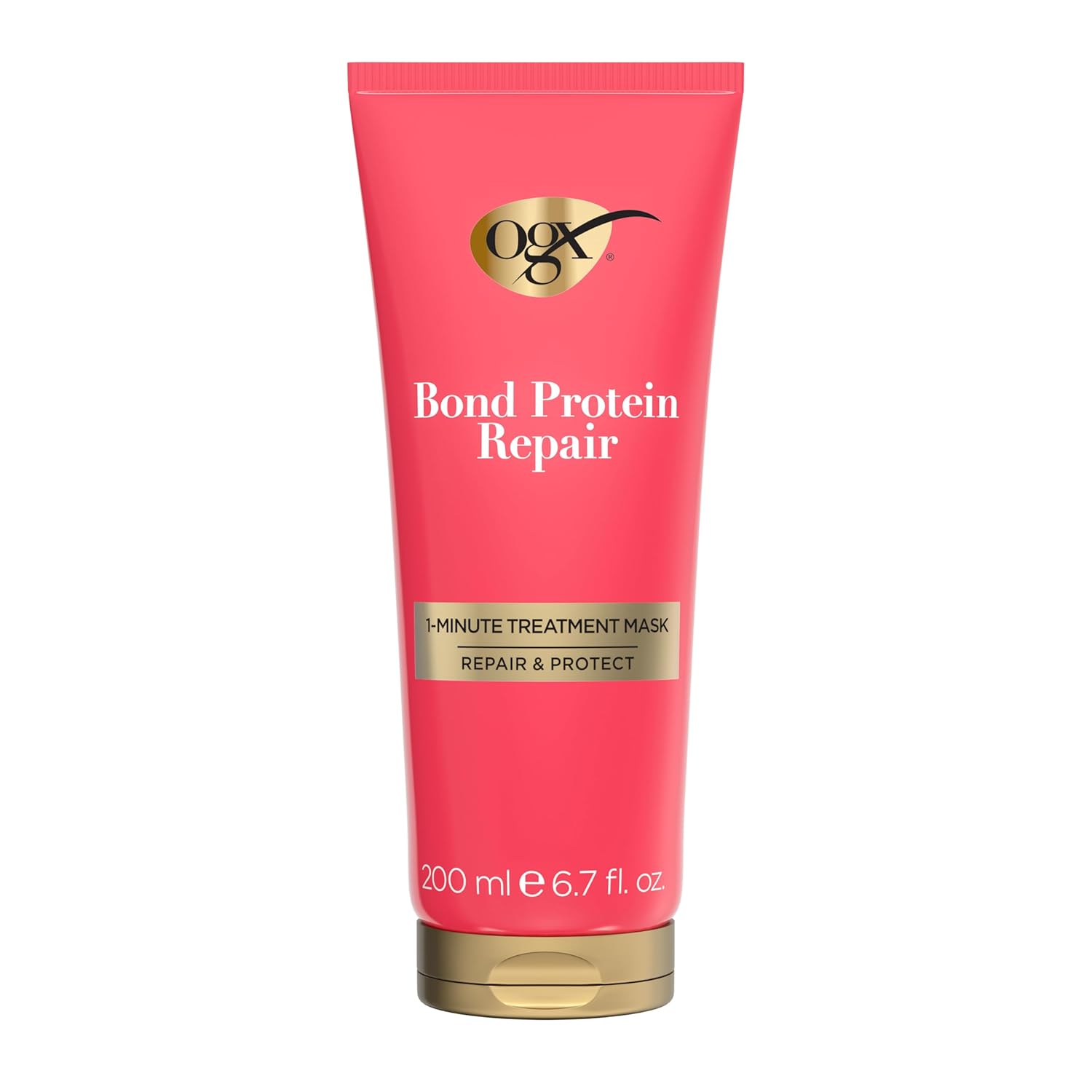 OGX_Repair_&_Protect_Bond_Protein_Repair_1-Minute_Treatment_Mask,_Deep_Conditioning_Hair_Mask_Rapidly_Repairs_for_Shiny,_Smooth_Hair_That_Lasts_Between_Washes,_6.7_fl._oz