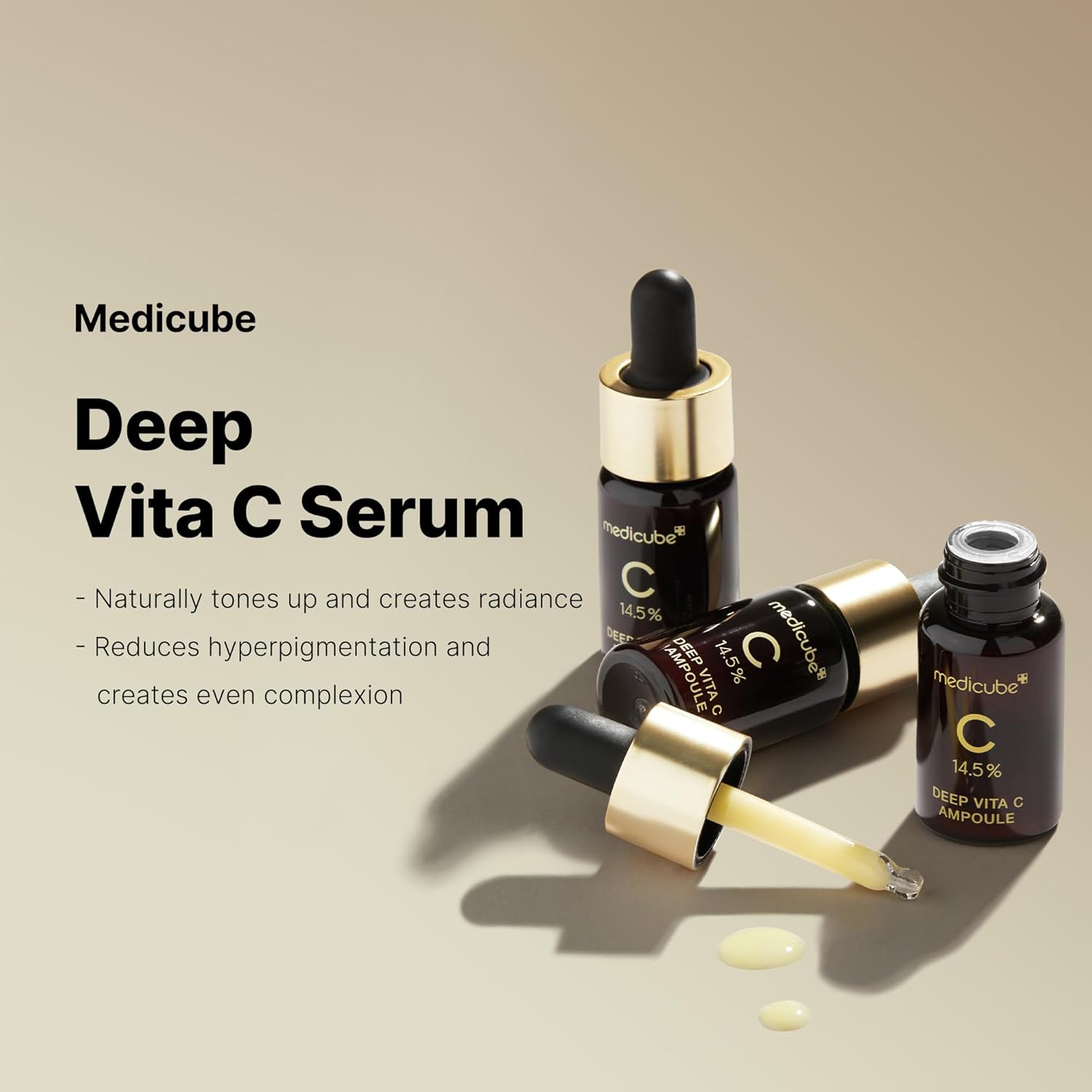 Medicube_Deep_Vita_C_Serum_2.0_||_14.5%_Pure_Vitamin_C_reduce_the_appearance_of_hyperpigmentation,_dark_spots,_and_blemishes_|_16_self-tests_complete_|_Korean_skincare_(10g_*_3_bottles)