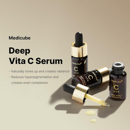 Medicube_Deep_Vita_C_Serum_2.0_||_14.5%_Pure_Vitamin_C_reduce_the_appearance_of_hyperpigmentation,_dark_spots,_and_blemishes_|_16_self-tests_complete_|_Korean_skincare_(10g_*_3_bottles)