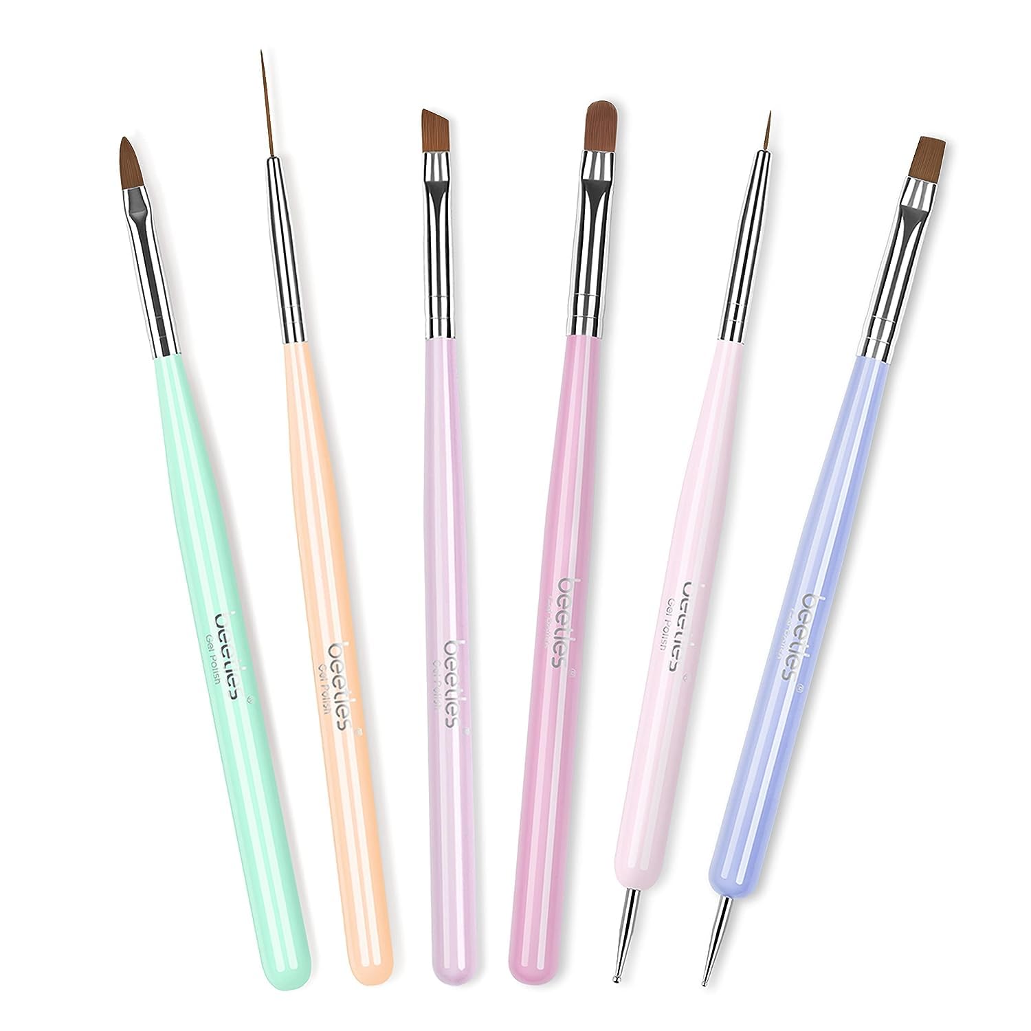 Beetles_Gel_Polish_Nail_Art_Brushes,_6_Pcs_Fingernail_Art_Design_Pens,_Wood_Alloy_Handle,_Dotting_Pen_Clean_Up_Liner_French_Nail_Brush_Set,_DIY_Manicure_Tools_Gift_for_Women
