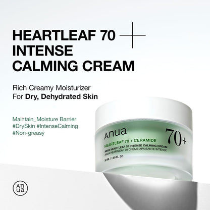 Anua_Heartleaf_70_Intense_Calming_Cream_with_Ceramide_&_Panthenol,_Face_Moisturizer_for_Dry_Skin,_Barrier_Repair,_Glass_Skin_Hydration,_Fragrance-free,_Paraben-free,_Korean_skin_care,_1.69_fl.oz