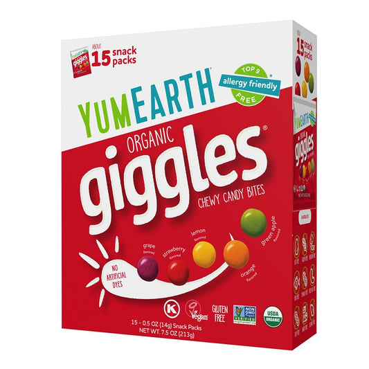 YumEarth_Organic_Giggles_Chewy_Candy_–_Allergy_Friendly,_No_Artificial_Dyes,_Non_GMO,_Gluten_Free,_Fruit_Flavored,_Vegan_Candy_Snacks_0.5_oz_(Box_of_15)​