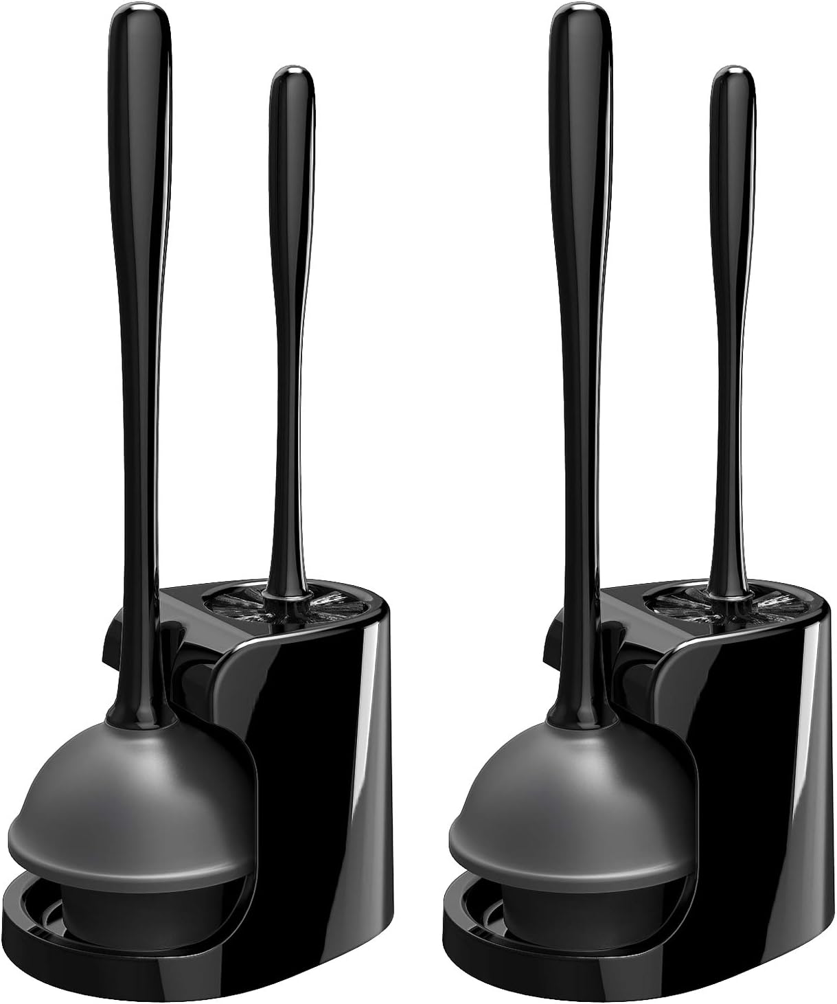 MR.SIGA_Toilet_Plunger_and_Bowl_Brush_Combo_for_Bathroom_Cleaning,_Black,_2_Sets