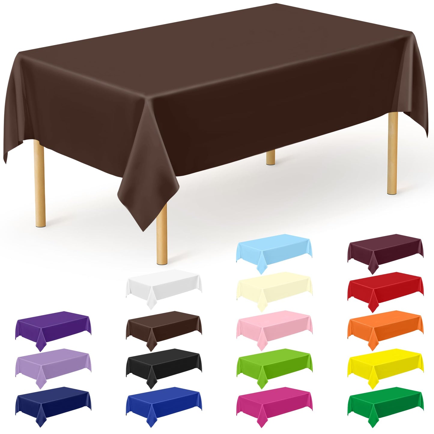 Brown - 12pcs 54x108 in