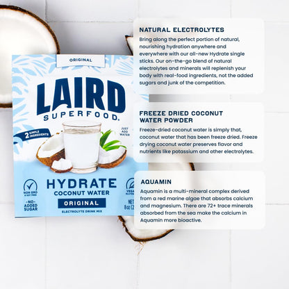Laird_Superfood_HYDRATE_Coconut_Water_Powder_Drink_Supplement_with_Coconut_Water_and_Auqamin,_All_Natural,_No_Added_Sugars,_Gluten-Free,_Non-GMO,_Vegan,_8_oz._Bag,_Pack_of_1