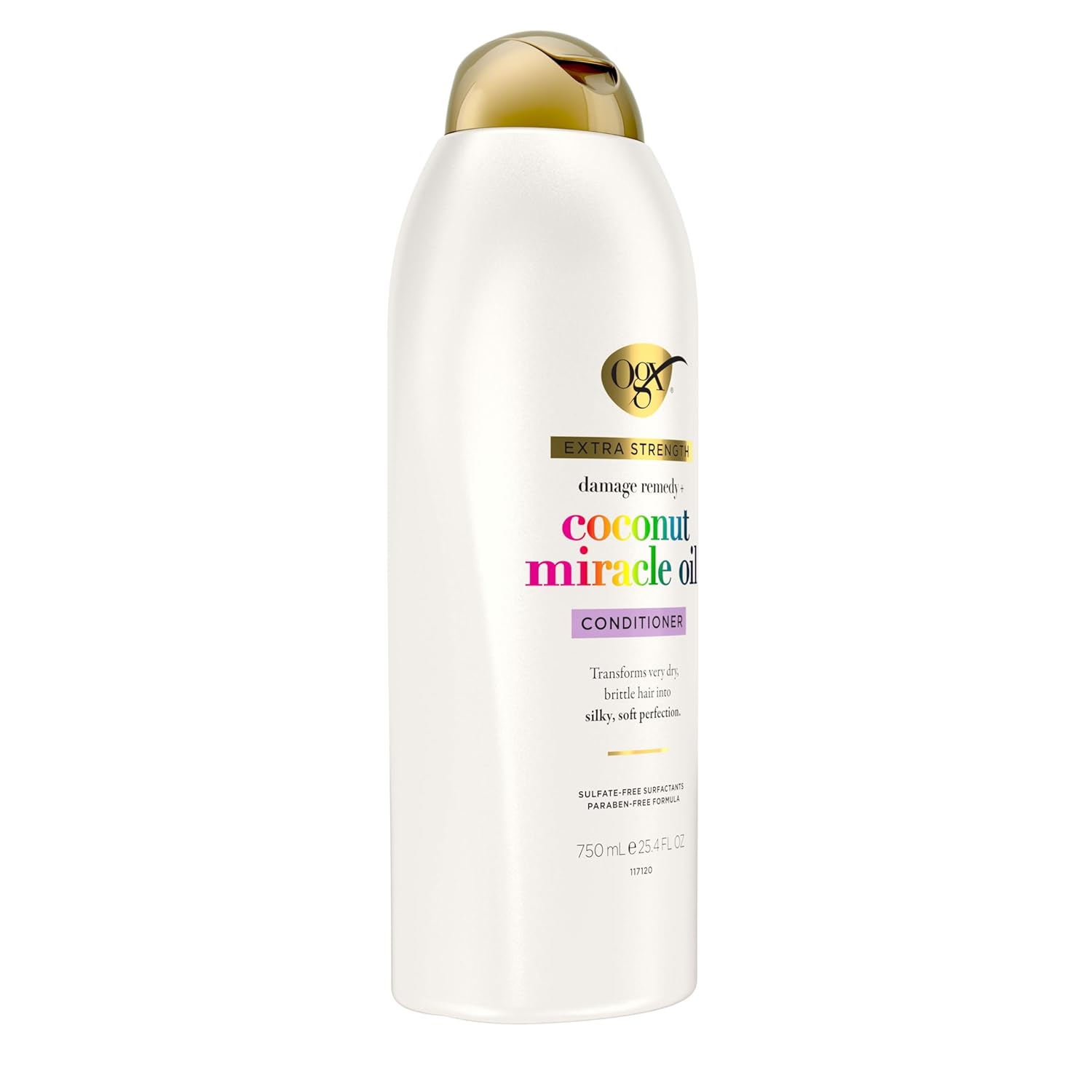 OGX_Extra_Strength_Damage_Remedy_+_Coconut_Miracle_Oil_Conditioner_for_Dry,_Frizzy_or_Coarse_Hair,_Hydrating_&_Flyaway_Taming_Conditioner,_Paraben-Free,_Sulfate-Free_Surfactants,_25.4_Fl_Oz