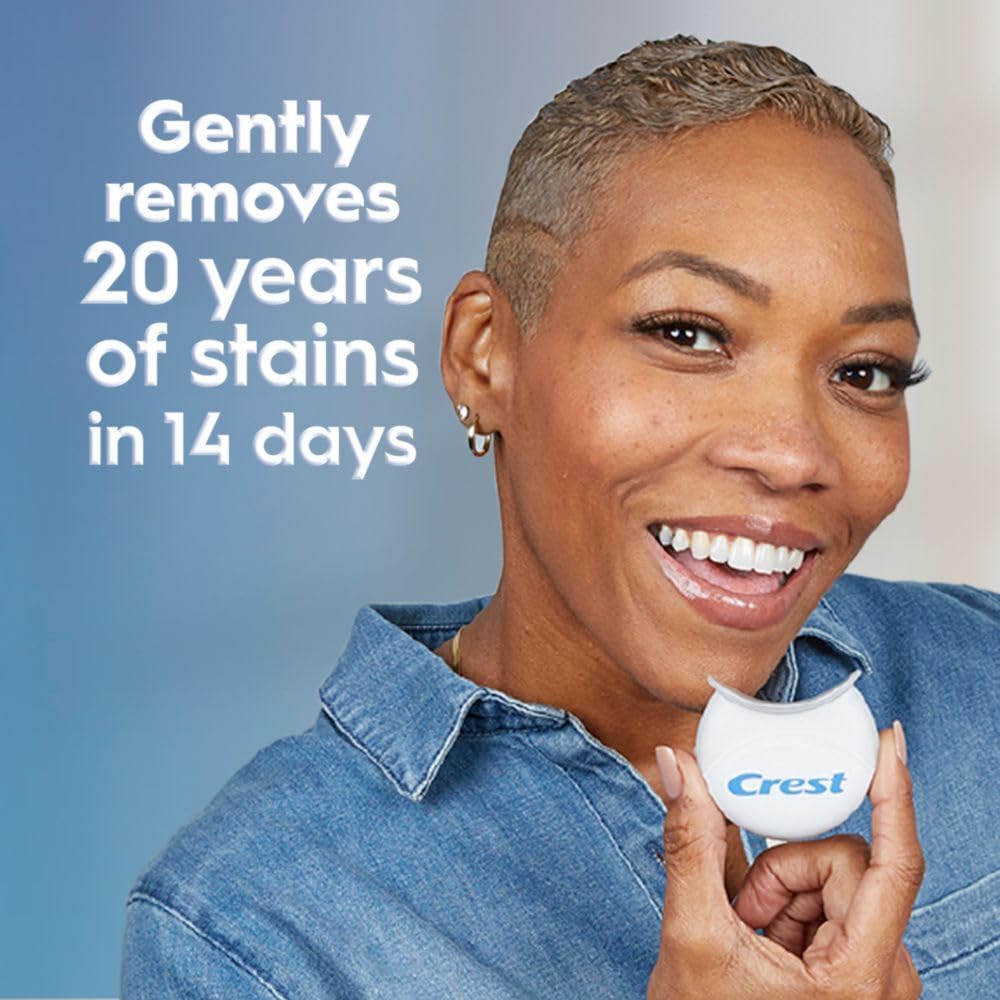 Crest_3D_Whitestrips_Sensitive_&_Gentle_+_LED_Light_–_Teeth_Whitening_Kit,_1_Light_+_14_Treatments,_Each_with_1_Upper/1Lower,_28_Strips_–_Crest_3DWhite_Teeth_Whitening_Strips