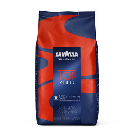 Lavazza_Top_Class_Whole_Bean_Coffee_Blend,_Medium_Espresso_Roast_Bag,_2.2_Pound_(Pack_of_1),_Authentic_Italian,_Blended_and_roasted_in_Italy,_Full_bodied_with_smooth_and_balanced_flavor