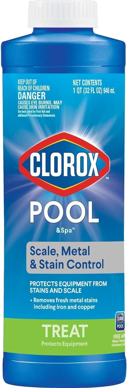 Clorox®_Pool&Spa™_Swimming_Pool_Scale,_Metal_&_Stain_Control,_Prevents_Metal_Stains_and_Scale_Formation,_Removes_Metal_Stains,_1_Quart_(Pack_of_1)