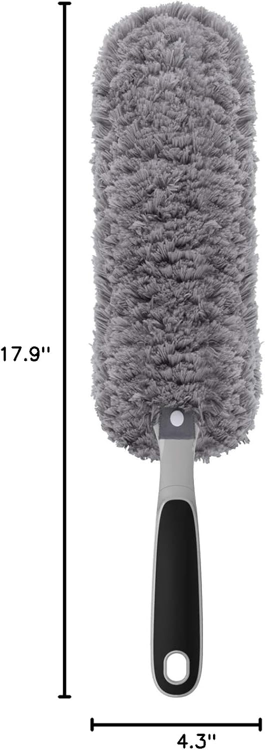MR.SIGA_Lint_Free_Microfiber_Duster,_Washable_Duster_for_Household_Cleaning_Gray