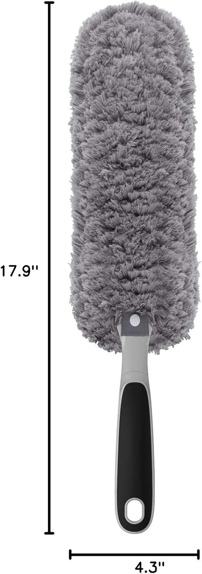 MR.SIGA_Lint_Free_Microfiber_Duster,_Washable_Duster_for_Household_Cleaning_Gray