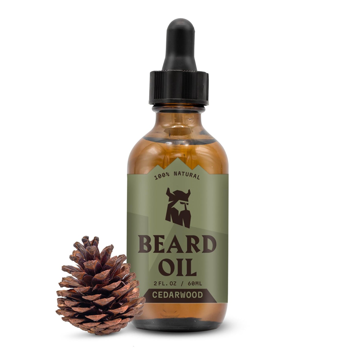 Striking Viking Beard Oil for Men - 2 Fl Oz, Pack of 1, Cedarwood Scent - Softening Beard Growth Oil - Itch-Free Facial Hair Taming Serum with Tea Tree - Deep Hydration with Argan &amp;amp; Jojoba
