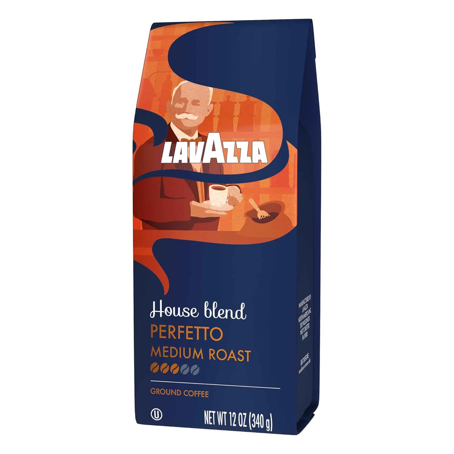 Lavazza_House_Blend_Perfetto_Ground_Coffee_12oz_Bag,_Medium_Roast,_Full-bodied,_Intensity_3/5,_100%_Arabica,_Ideal_for_Drip_Brewers,_(Pack_of_1)_-_Package_May_Vary