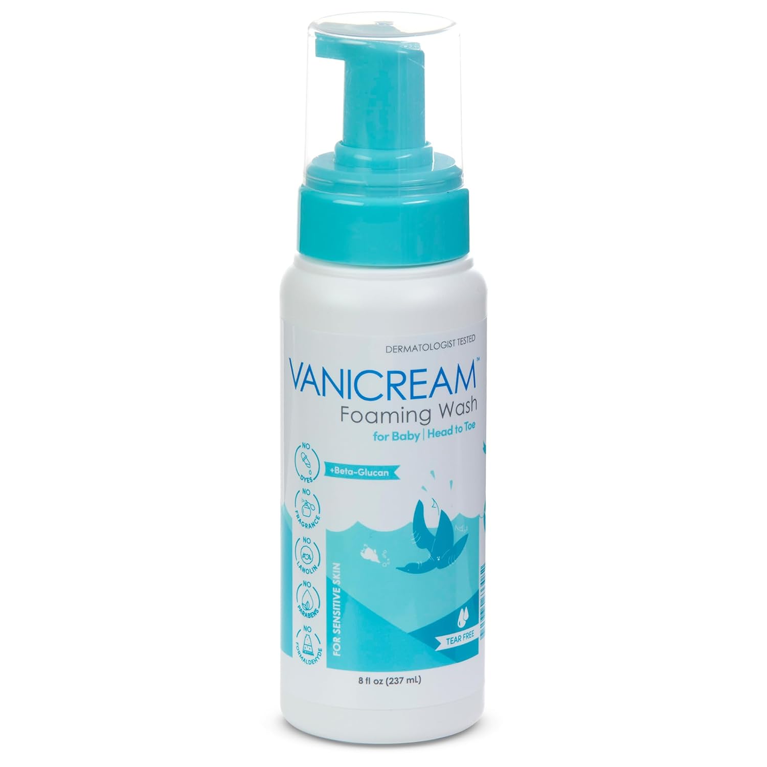 Vanicream_Foaming_Wash_for_Baby,_8_Oz,_Gentle_Cleanse_and_Moisture,_Tear-Free_Baby_Shampoo_and_Body_Wash_with_Beta-Glucan,_Formulated_without_Common_Irritants_for_Sensitive_Skin,_All_Ages