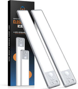 63 LED Closet Lights Motion Sensored, 2500mAh Rechargeable Under Cabinet Lighting, Dimmable & Magnetic Light Bar for Kitchen Cabinets, Hallways (2 Pack)