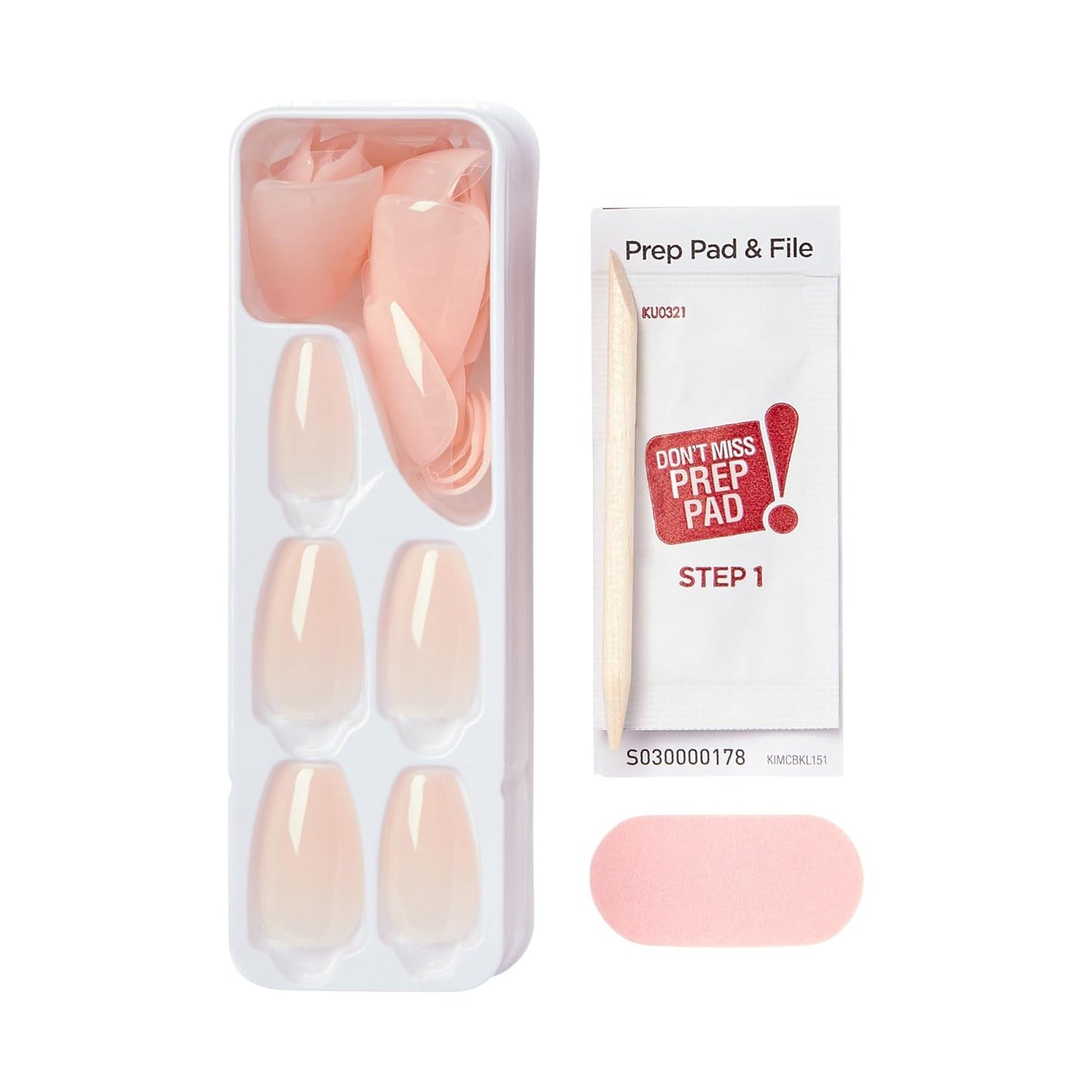 KISS_imPRESS_No_Glue_Mani_Press_On_Nails,_'Serendipity',_Pink,_Medium_Size,_Coffin_Shape,_Includes_30_Nails,_Prep_Pad,_Instructions_Sheet,_1_Manicure_Stick,_1_Mini_File