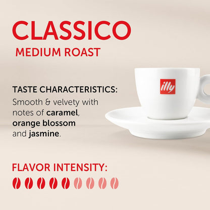 illy_E.S.E._Coffee_-_Single-Serve_Pods_–_Classico_Medium_Roast_-_Notes_Of_Chocolate_&_Caramel_-_For_E.S.E_Machines_-_Extraordinary_Aroma_&_Body_–_18_Count