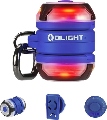 OLIGHT_Gober_2_Safety_Light,_High_Visibility_Beacon_LED_with_6_Color_Settings_and_4_Lighting_Modes,_USB-C_Rechargeable_Flashing_Warning_with_Clip_for_Running,_Cycling,_Camping,_Dog_Walking(Blue)