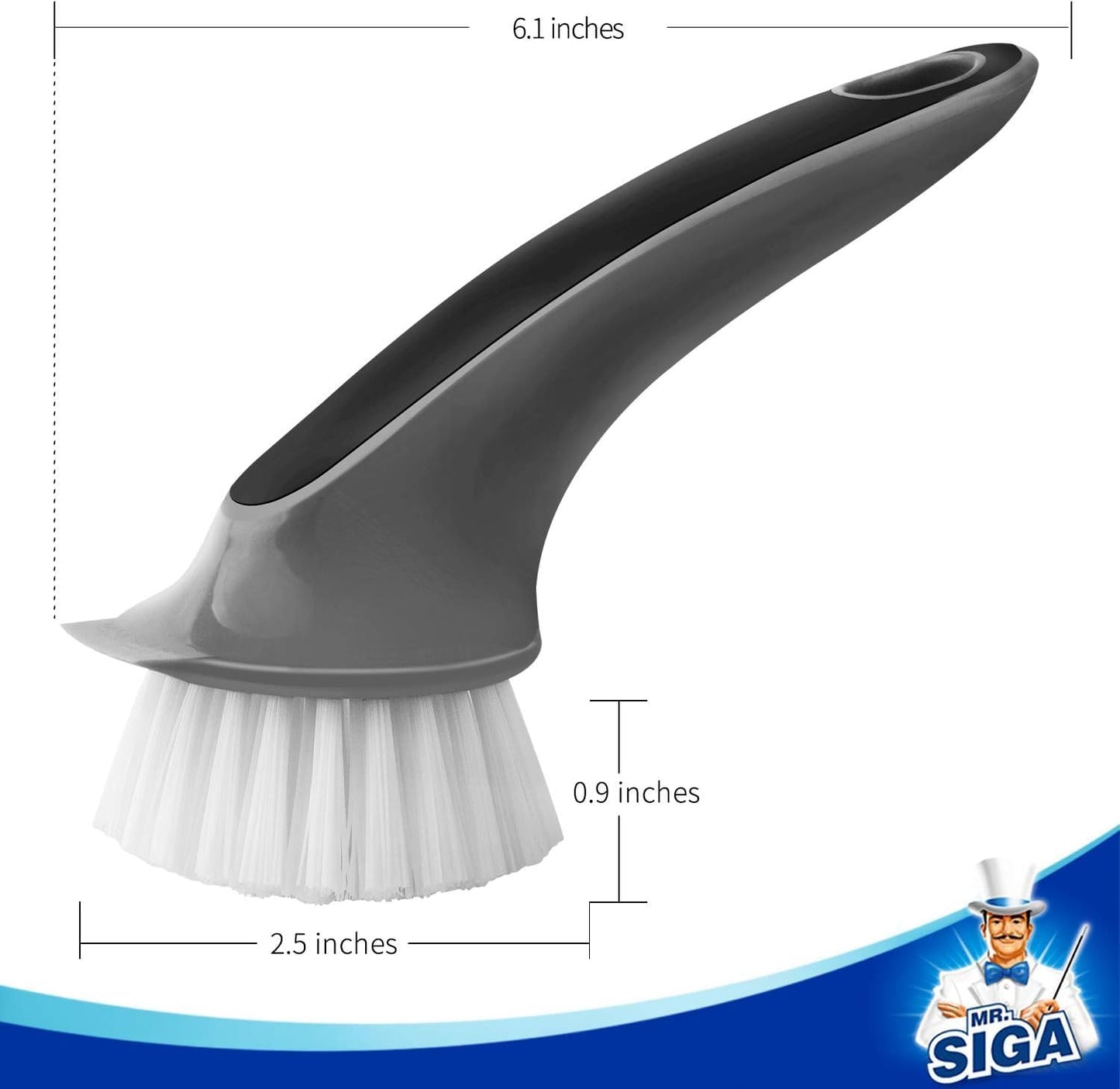 MR.SIGA_Pot_and_Pan_Cleaning_Brush,_Dish_Brush_for_Kitchen,_Gray,_Pack_of_2