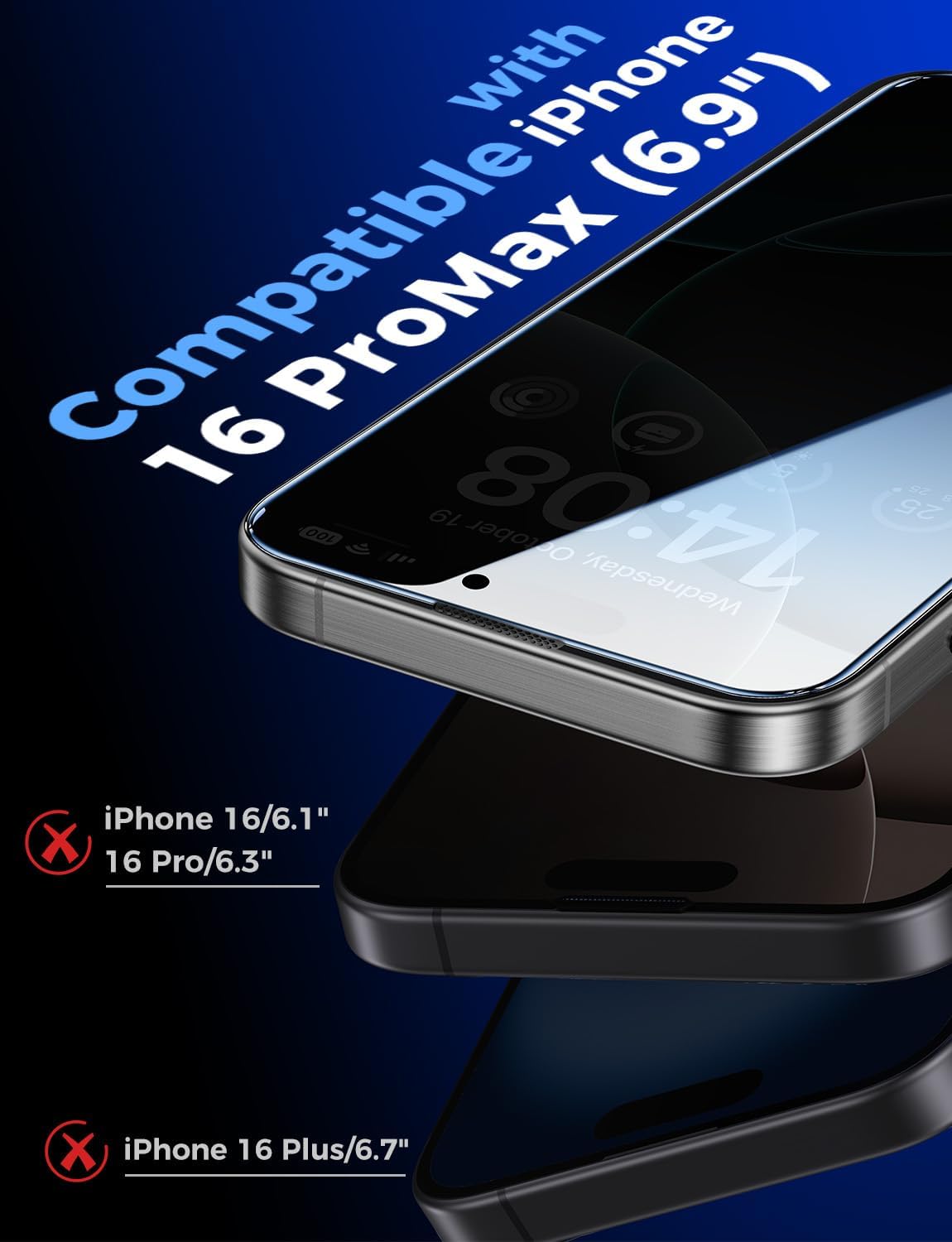 MAGIC_JOHN_2_Pack_for_iPhone_16_Pro_Max_6.9_inch_Privacy_Tempered_Glass_Screen_Protector,_Bubble_Free,_Easy_Installation,_Auto_Dust-Elimination