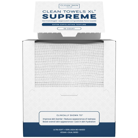 Clean_Skin_Club_Clean_Towels_XL®_Supreme,_100%_USDA_Biobased_Face_Towel,_Disposable_Face_Towelette,_Eczema_Association_Accepted,_Thicker_Textured_Dry_Wipes,_Ultra_Absorbent_&_Soft,_1_Pack,_50_Ct