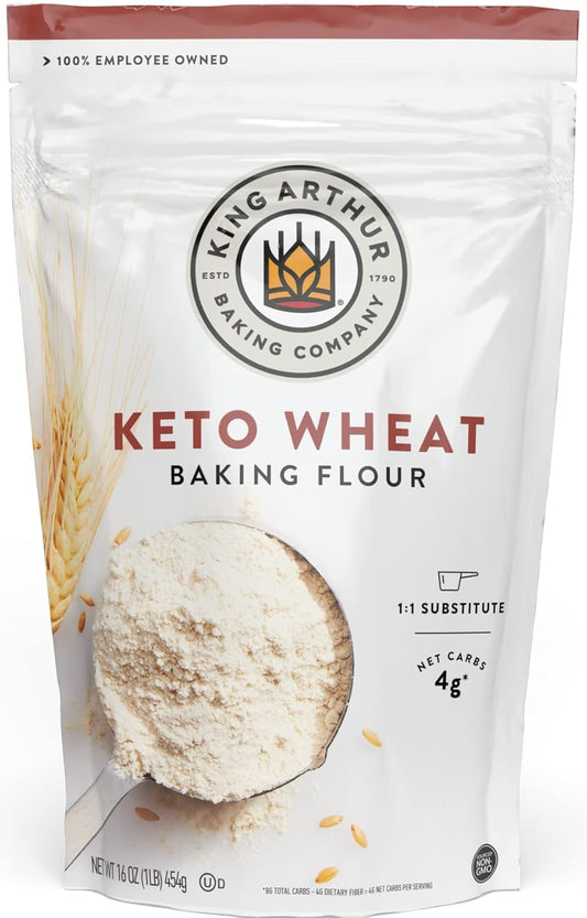 King_Arthur_Keto_Wheat_Baking_Flour:_1:1_All-Purpose_Flour_Substitute,_1_lb_(Pack_of_1)_-_Low-Carb_Baking_Solution_for_Bread_&_More,_Non-GMO,_Resealable_Bag_-_Perfect_for_Keto_Diet_&_Reduced_Carb_Intake