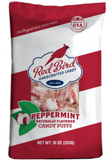 Soft Peppermint Candy Puffs, 18 oz Bucket of Mints Individually Wrapped, Non-GMO Verified, Kosher