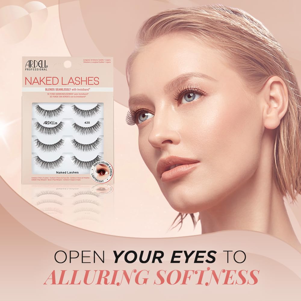 Ardell_Naked_Lashes_420_–_Lightweight_Natural_Strip_Lashes_with_Invisiband,_Reusable_False_Eyelashes,_Multipack,_4_Pair,_1_Pack