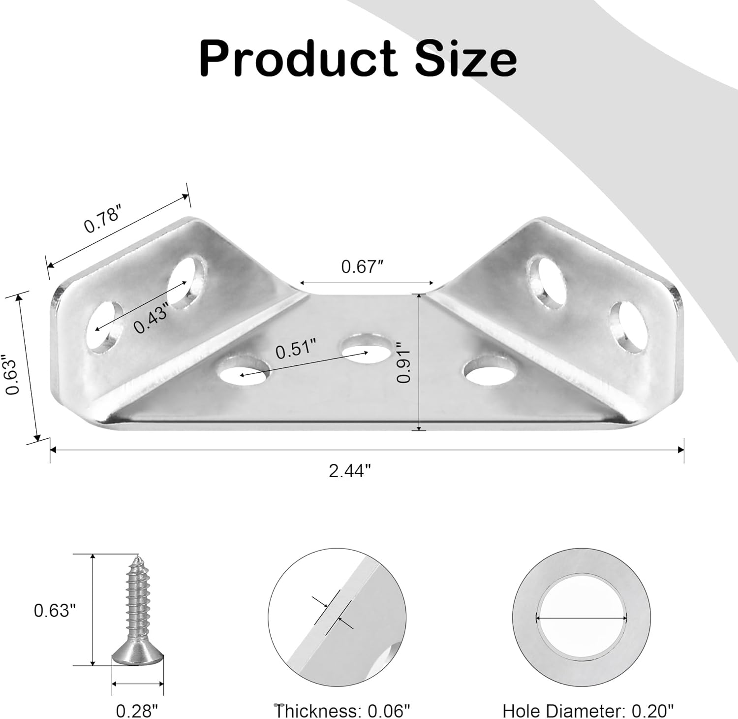 PlusRoc_12-Pack_Universal_Stainless_Steel_Furniture_Corner_Connectors_with_Screws_-_Heavy_Duty_Triangular_Support_Brackets_for_Wood_Furniture,_Drawers,_Cabinets,_Tables,_and_Chairs