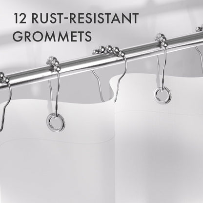 AmazerBath_Shower_Curtain,_Cloth_Ombre_Black_Shower_Curtain_Set_with_12_Hooks,_Washable_Fabric_Black_and_White_Shower_Curtain,_Rustic_Farmhouse_Bathroom_Shower_Curtain,_72x72_Inches