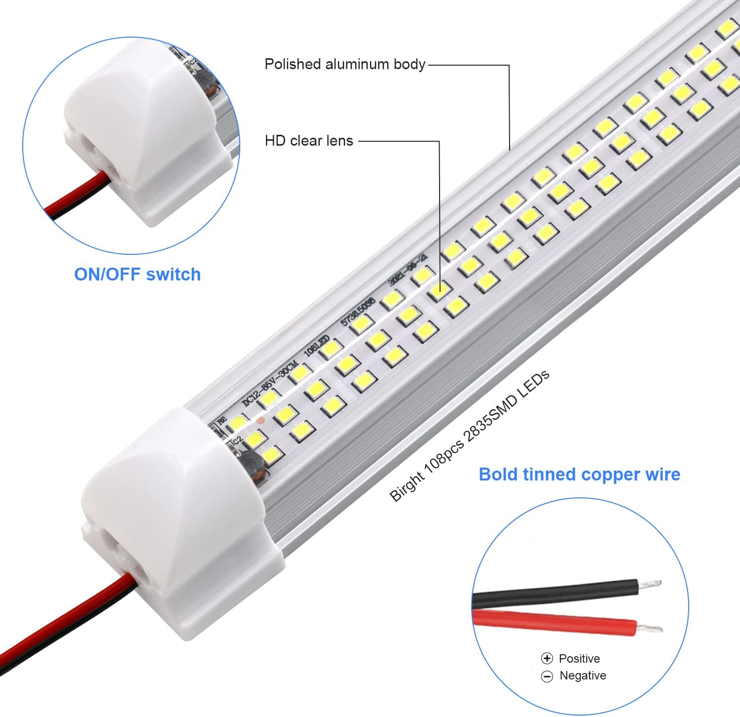 12v_LED_Interior_Light_Bar_|_108LEDs_1600LM_6W_DC_12_Volt_led_Strip_Lights_Enclosed_Trailer_Lights_Fixture_for_Camper_Truck_Van_RV_Trailer_Cargo_Cabient_Lights_Fixture_Motorhome_Lorry_(4Pack)
