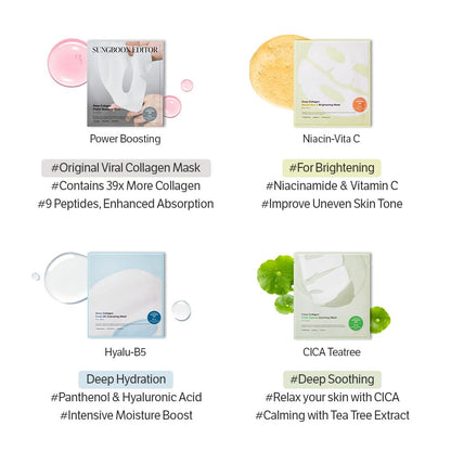 SUNGBOON_EDITOR_Deep_Collagen_Overnight_Mask_Hydrating_Mask_for_Glass_Skin,_Wrinkle_Care,_Firming_&_Pore_Refining_2,160,000PPB_Collagen_+_9_Peptides_Korean_Skincare,_4ea_Gifts_for_Women
