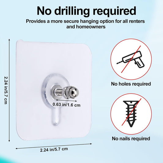 20pcs_Self_Adhesive_Picture_Hooks,_Heavy_Duty_26.5_lbs_Load-Bearing_Picture_Hangers_Without_Nails_Waterproof_Wall_Hooks_for_Bathroom_Kitchen_Office_(Transparent)