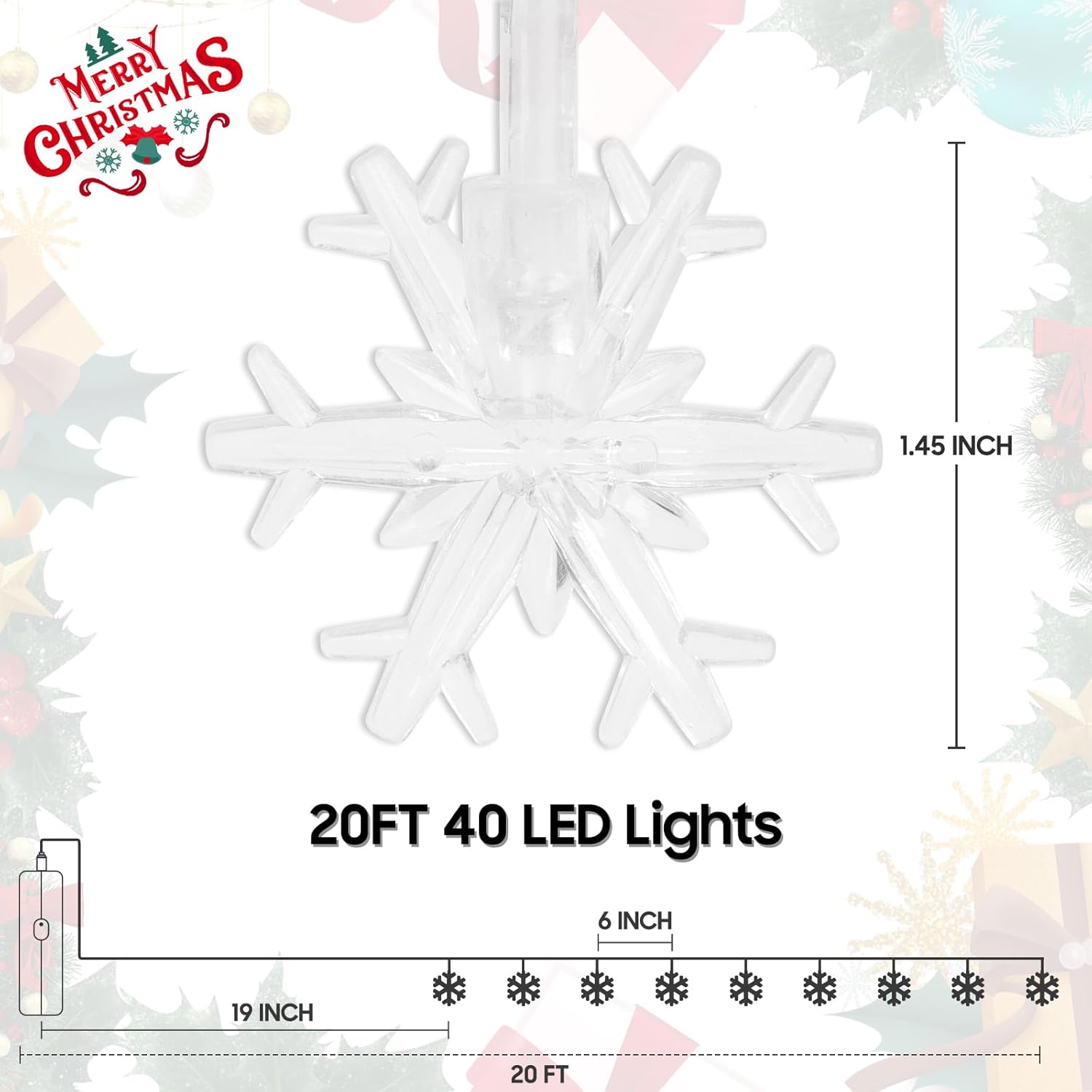 Lakumu_Christmas_Lights_Snowflake,_20FT_40_LED_String_Lights_Battery_Operated,_8_Modes_Timer_Rechargeable_Fairy_Lights_Indoor_for_Bedroom_Room_Party_Home_Xmas_Tree_Decor,_Cool_White