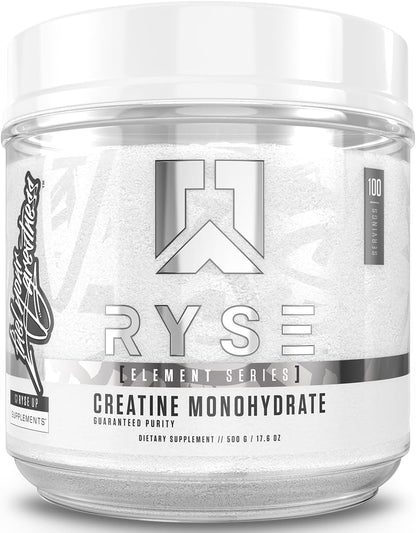 RYSE_Creatine_Monohydrate_Powder_-_Unflavored_-_Supports_Men_&_Women_Lean_Muscle_Growth,_Strength,_Power,_and_Endurance_-_Helps_Reduce_Fatigue_and_Improve_Workout_Recovery_-_100_Servings.