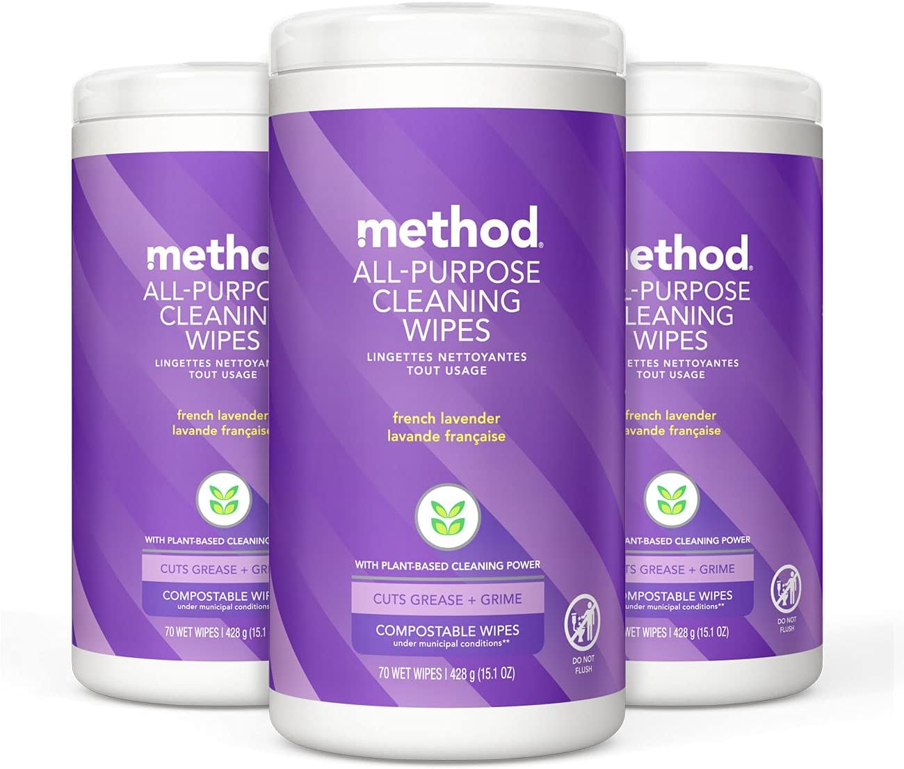 Method_All-Purpose_Cleaning_Wipes,_French_Lavender,_Multi-Surface,_Compostable,_70_Count,_(Pack_of_3)