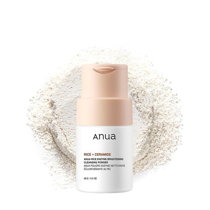 ANUA_Rice_Enzyme_Brightening_Cleansing_Powder,_Exfoliating_Powder-to-Foam_Cleanser,_Smooth_Texture_&_Clarity,_Hydrating_&_Gentle_Formula,_Korean_Skincare,1.41_fl.oz