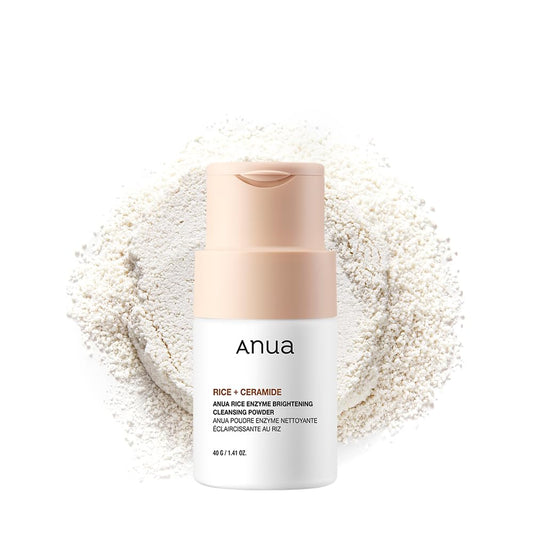 ANUA_Rice_Enzyme_Brightening_Cleansing_Powder,_Exfoliating_Powder-to-Foam_Cleanser,_Smooth_Texture_&_Clarity,_Hydrating_&_Gentle_Formula,_Korean_Skincare,1.41_fl.oz