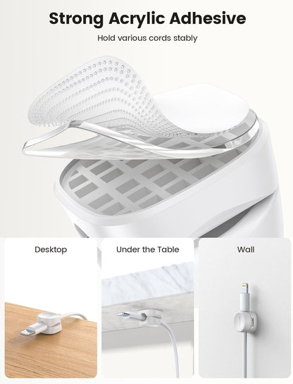 8Pack_Cord_Organizer_[1s_Lock]_Spring_Cable_Management_Clips_-_Lamicall_Desk_Cord_Holder,_Adhesive_Cute_Round_Cable_Clip,_Phone_Charger_Wire_Organizer_Keeper_for_Nightstand_Car_Office_Accessory,_White