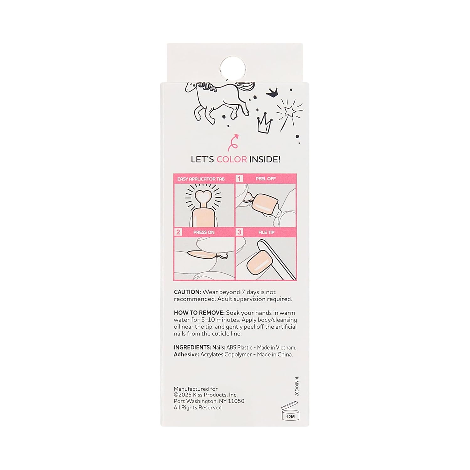 KISS_imPRESS_No_Glue_Mani_Press_On_Nails,_Mini,_'Super_Duper',_Pink,_Kids_Size,_Squoval_Shape,_Includes_20_Nails,_1_Mini_File