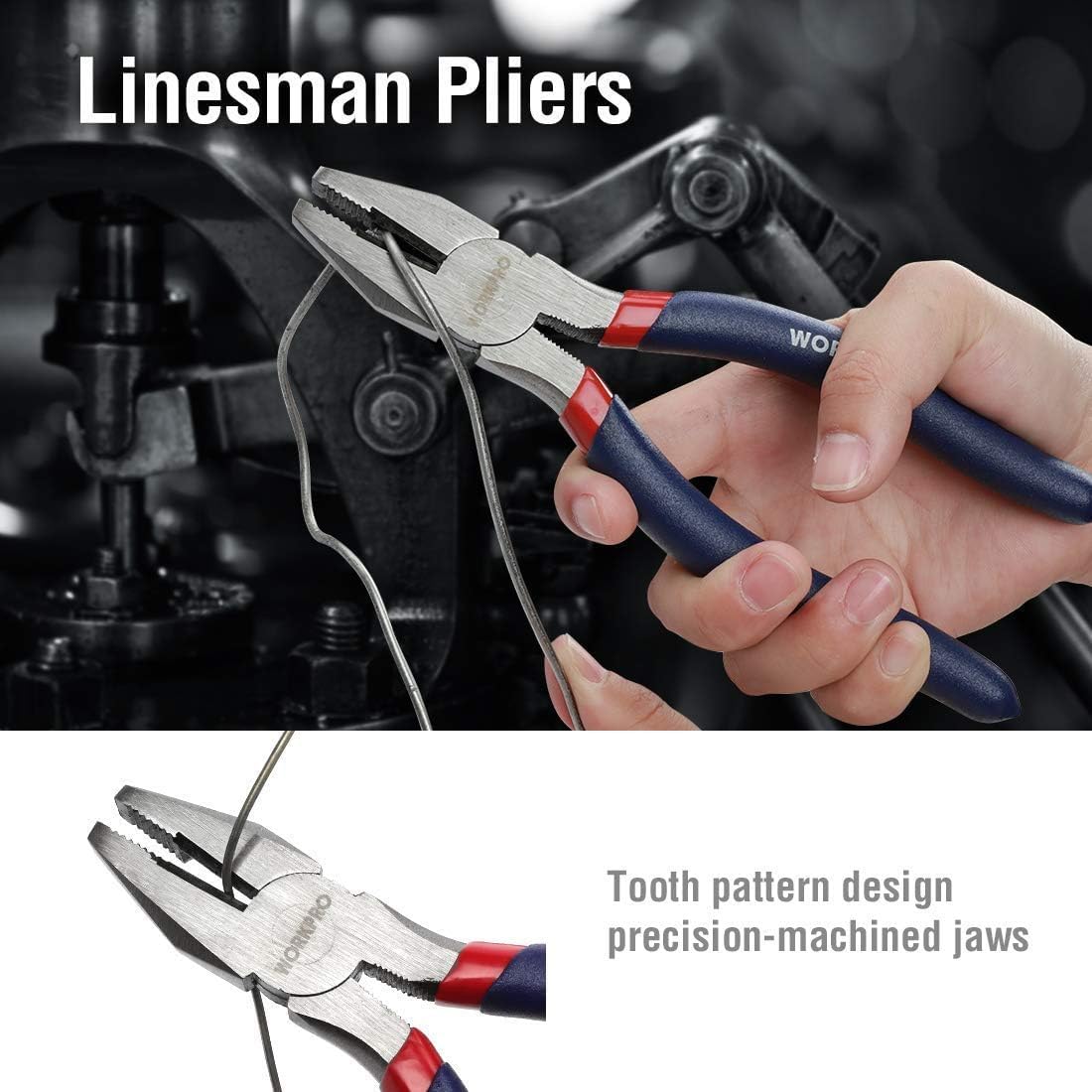 WORKPRO_Large_Pliers_&_Wrench_Set_6-Piece_(10"_Water_Pump,_10"_Slip_Joint,_8"_Long_Nose,_8"_Linesman,_6"_Diagonal,_8"_Adjustable_Wrench)_for_DIY_&_Home_Use,_W001329A