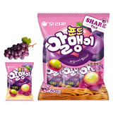 Korean Fruit Jelly Candy – Assorted Chewy Gummy Snacks – 5 Fruity Flavors (Grape, Plum, Lychee, Kiwi, Mango) – Individually Wrapped – Perfect for Kids & Adults (5 Flavor Mix–1.26oz(36g) × 5pack)