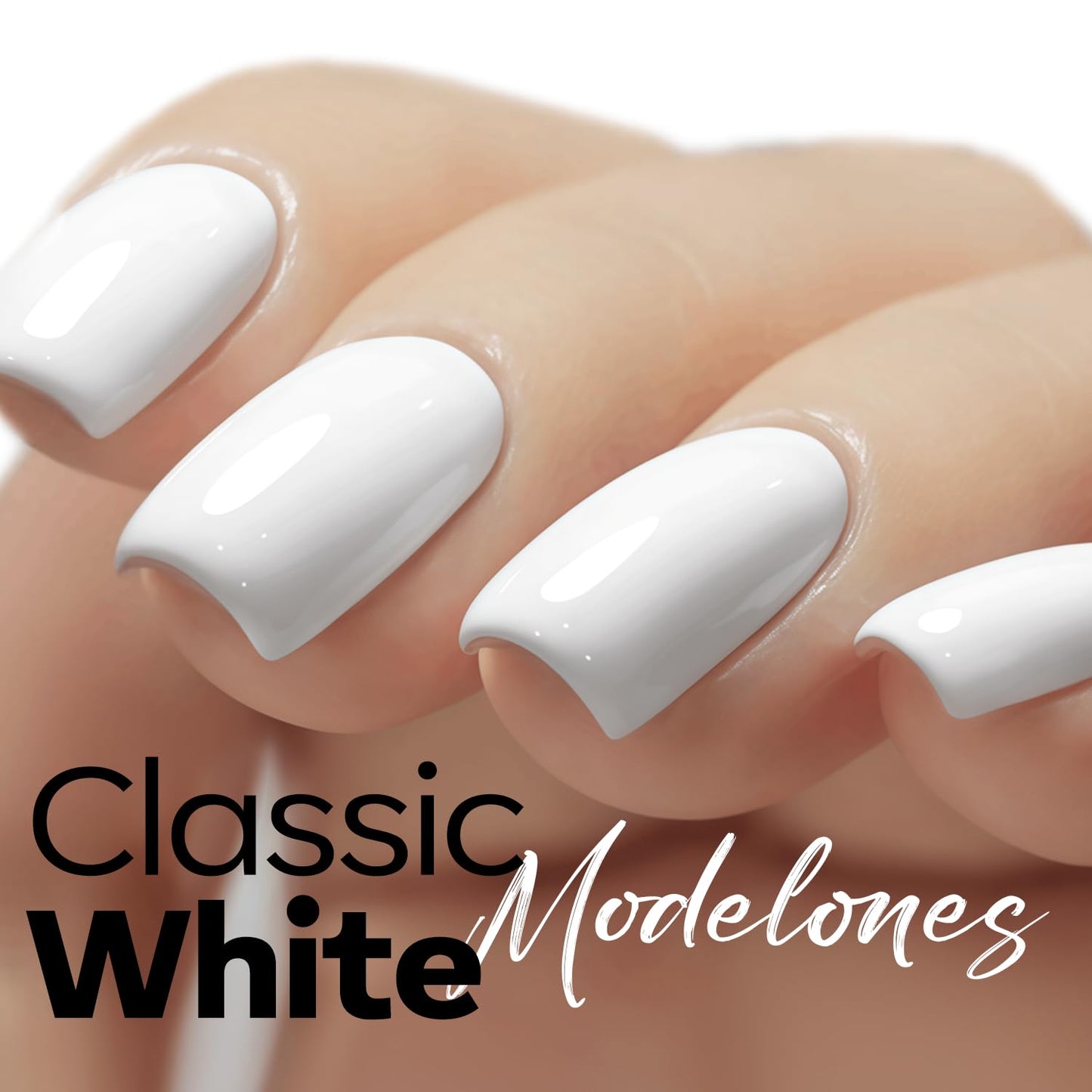 modelones_White_Gel_Nail_Polish_Gel_Polish_Solid_White_Nail_Poish_Soak_Off_Pastel_U_V_Nail_Design_Salon_DIY_Manicure_15_ML